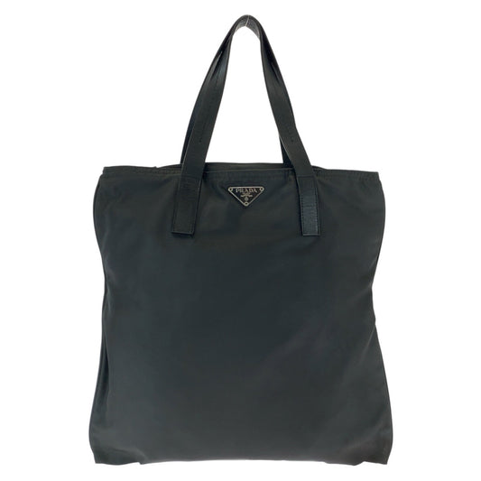 17223
PRADA プラダ テスート 三角ロゴプレート ブラック 黒 シルバー金具 ナイロン トートバッグ ショルダーバッグ  レディース
