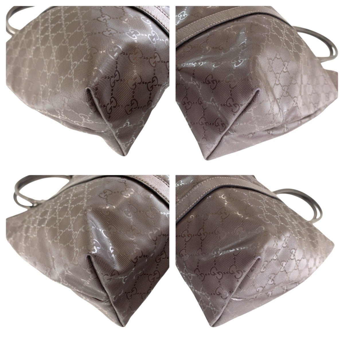 17227
GUCCI グッチ GGインプリメ ブラウン シルバー金具 GGキャンバス / レザー 223668 トートバッグ ショルダーバッグ  レディース AB39