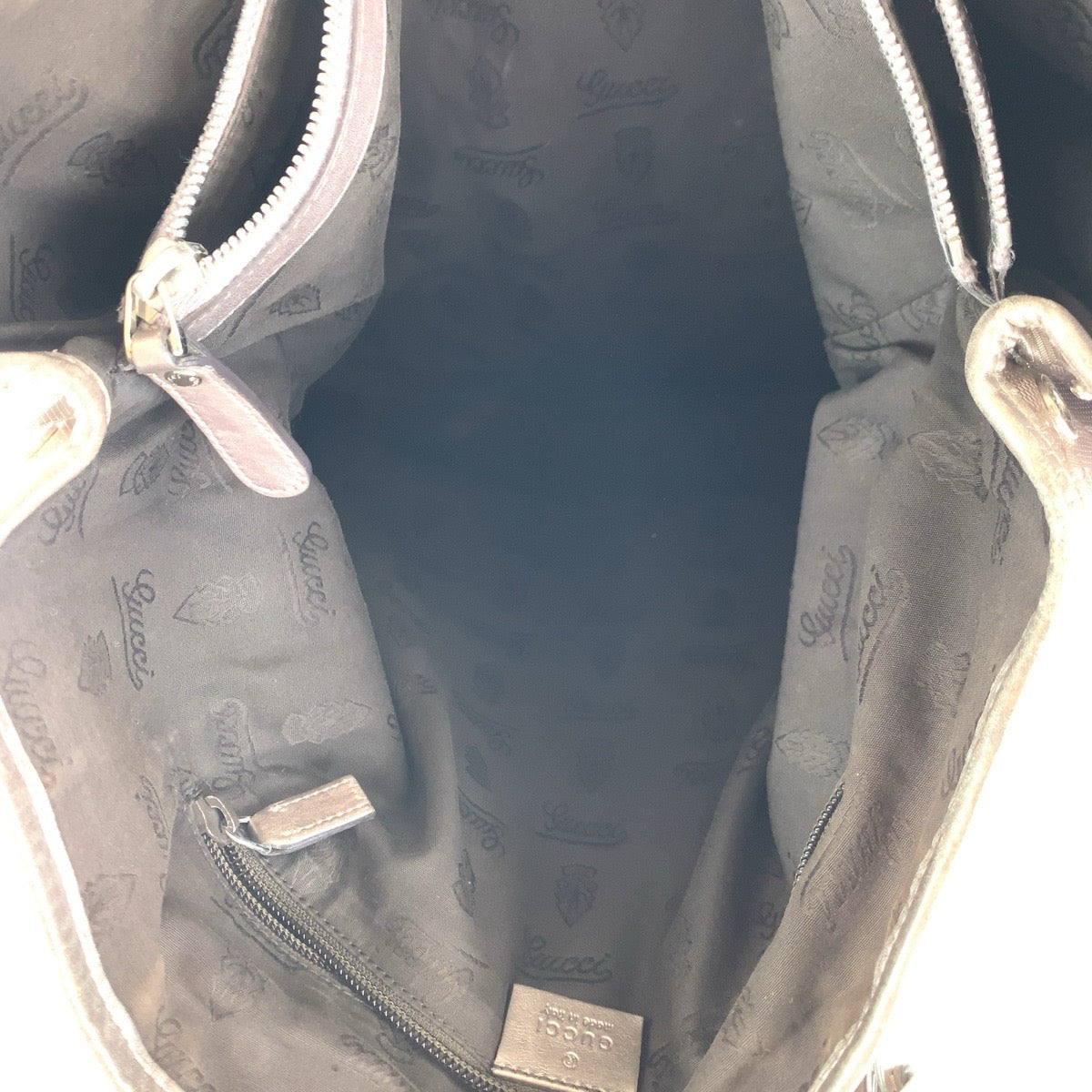 17227
GUCCI グッチ GGインプリメ ブラウン シルバー金具 GGキャンバス / レザー 223668 トートバッグ ショルダーバッグ  レディース AB39