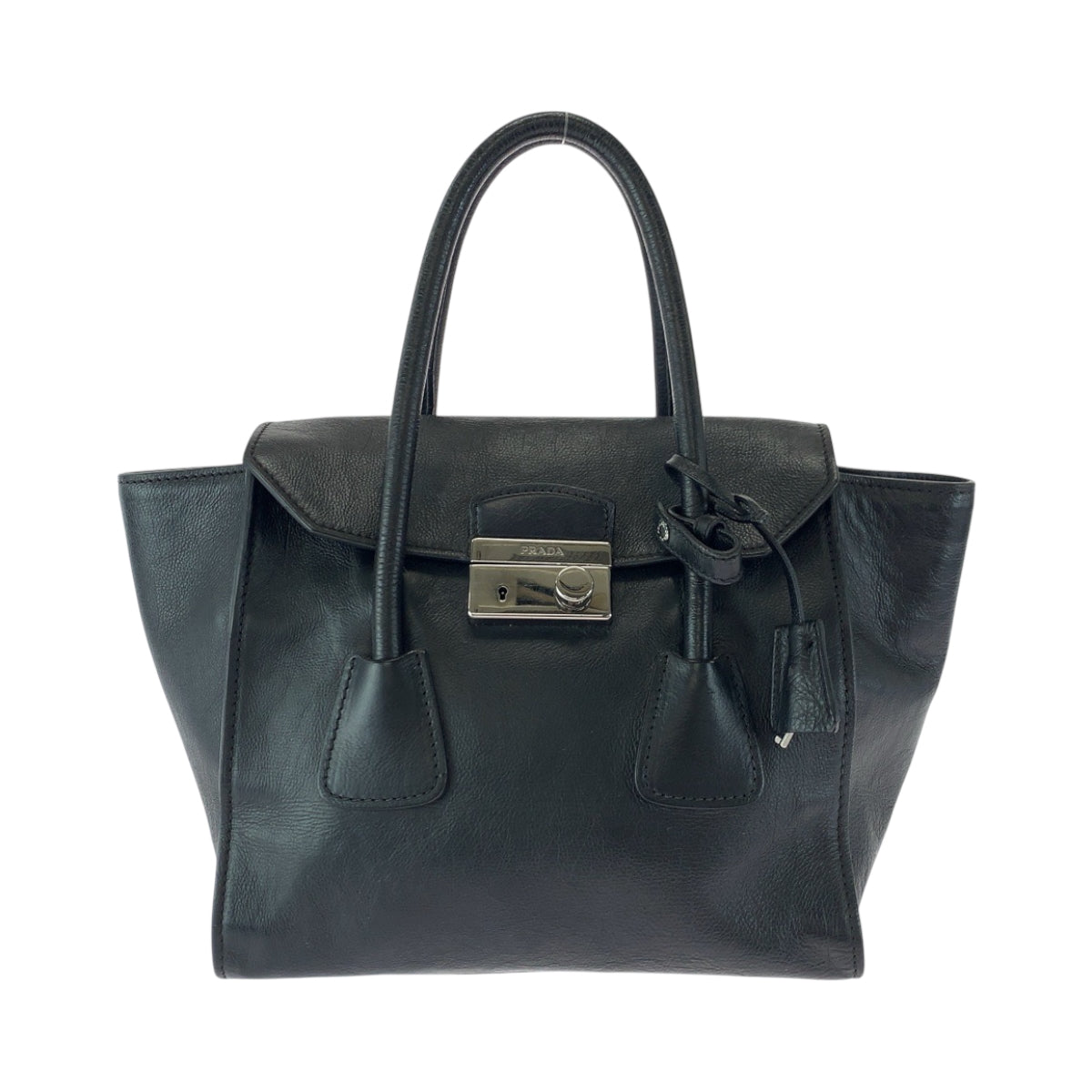 17231
PRADA プラダ ブラック 黒 シルバー金具 レザー BN2665 ハンドバッグ トートバッグ  レディース AB48