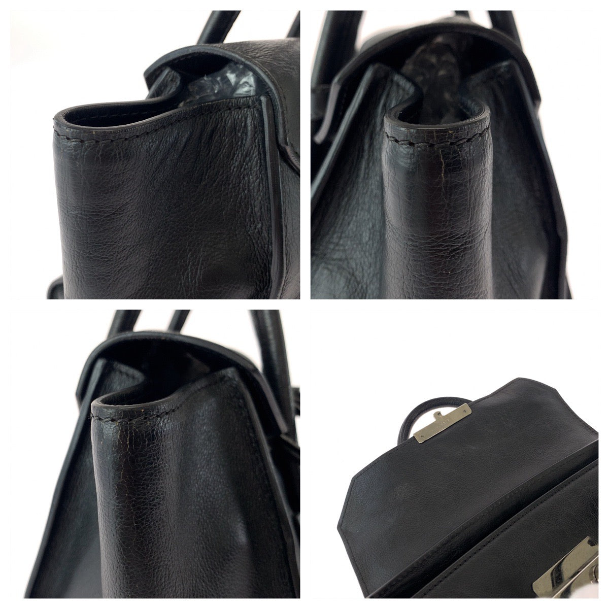 17231
PRADA プラダ ブラック 黒 シルバー金具 レザー BN2665 ハンドバッグ トートバッグ  レディース AB48