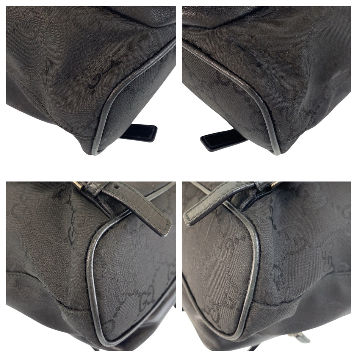 17234
GUCCI グッチ ジャッキー GG柄 ブラック 黒 シルバー金具 ナイロン / レザー 003 0245 バックパック リュックサック  レディース ABP54