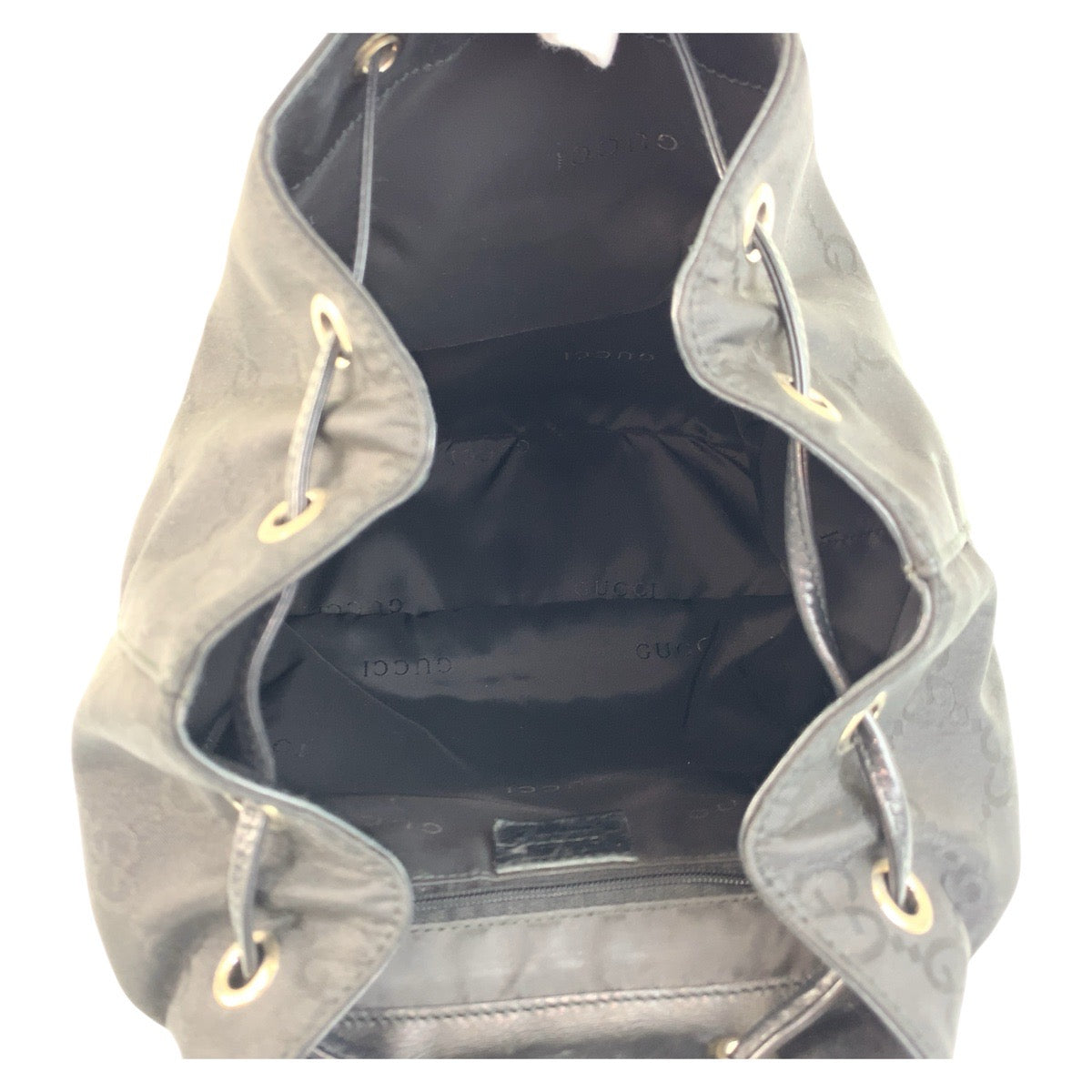 17234
GUCCI グッチ ジャッキー GG柄 ブラック 黒 シルバー金具 ナイロン / レザー 003 0245 バックパック リュックサック  レディース ABP54