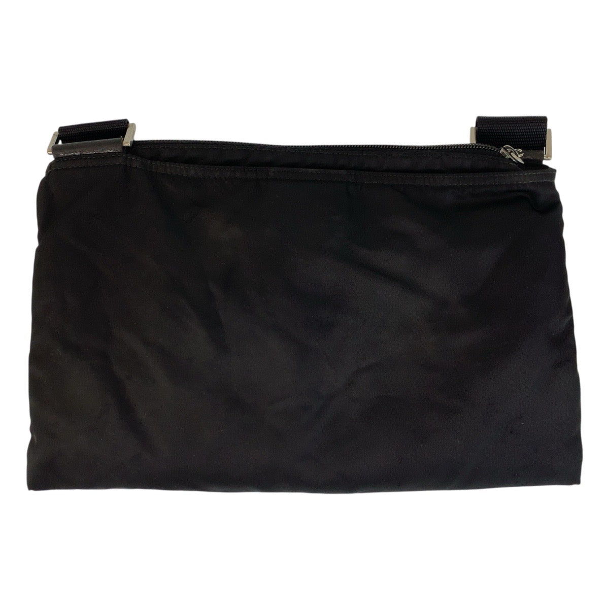 17235
PRADA プラダ テスート 三角ロゴプレート ブラック 黒 シルバー金具 ナイロン ショルダーバッグ メッセンジャーバッグ  レディース AB26
