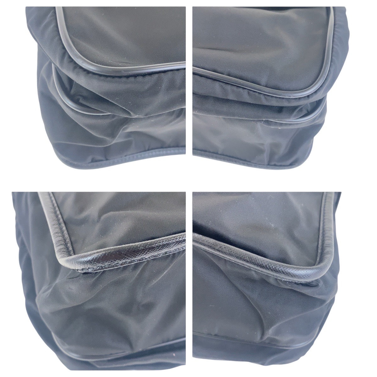 17236
PRADA プラダ テスート 三角ロゴプレート ブラック 黒 シルバー金具 ナイロン 斜め掛け ショルダーバッグ メッセンジャーバッグ 男女兼用  メンズ ABP43