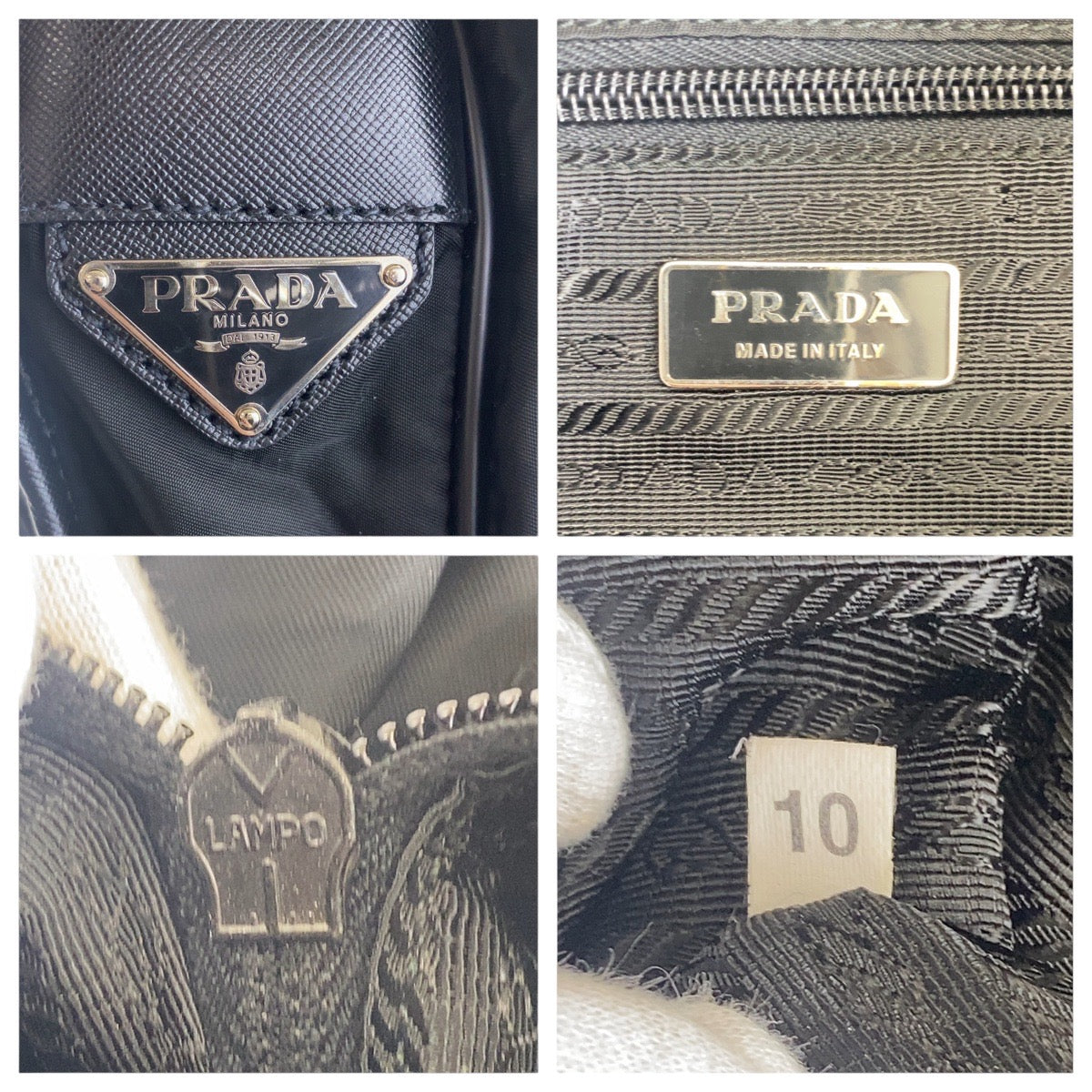 17236
PRADA プラダ テスート 三角ロゴプレート ブラック 黒 シルバー金具 ナイロン 斜め掛け ショルダーバッグ メッセンジャーバッグ 男女兼用  メンズ ABP43