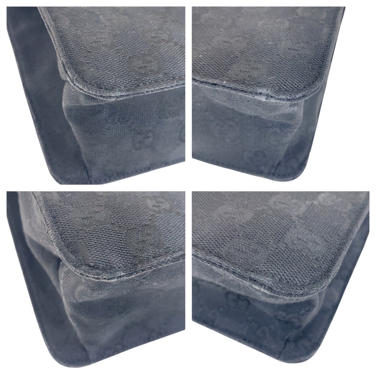 17237
GUCCI グッチ ブラック 黒 シルバー金具 GGキャンバス / レザー 120841 斜め掛け ショルダーバッグ  レディース ABP45