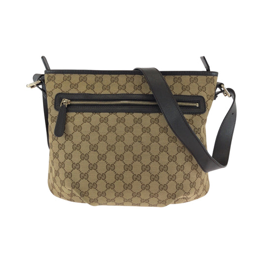 17239
GUCCI グッチ ダークブラウン ゴールド金具 GGキャンバス 388930 ショルダーバッグ 斜め掛け  レディース AB43