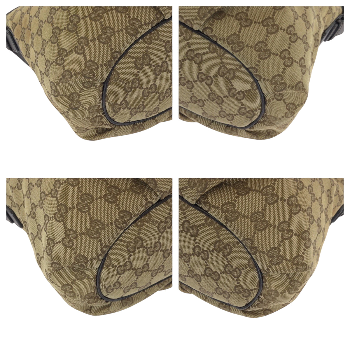 17239
GUCCI グッチ ダークブラウン ゴールド金具 GGキャンバス 388930 ショルダーバッグ 斜め掛け  レディース AB43