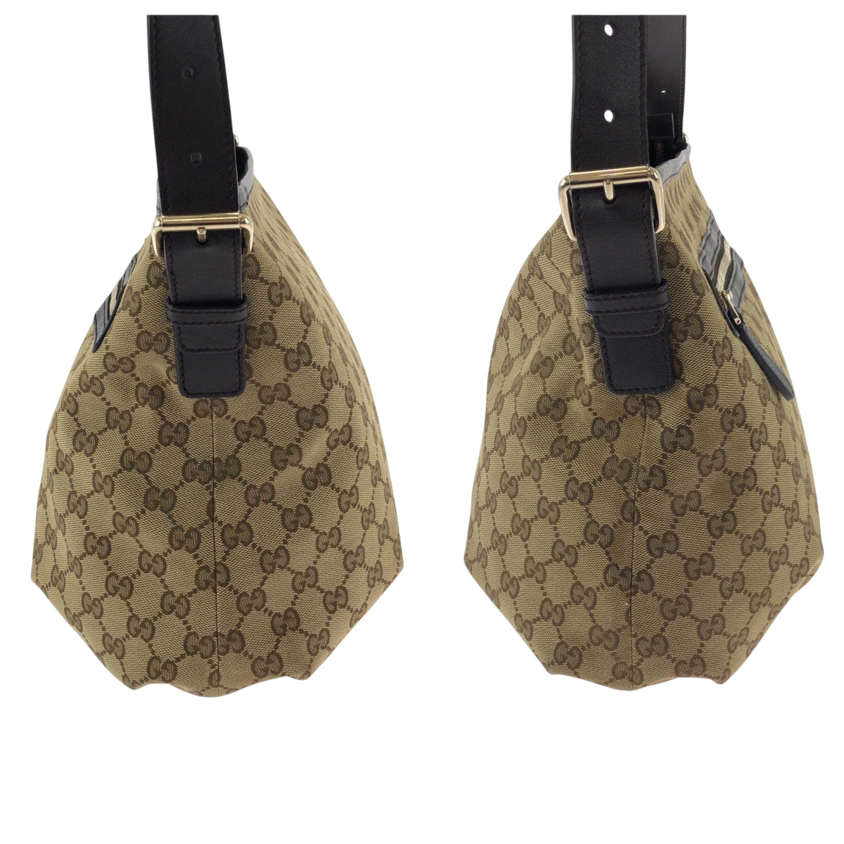 17239
GUCCI グッチ ダークブラウン ゴールド金具 GGキャンバス 388930 ショルダーバッグ 斜め掛け  レディース AB43