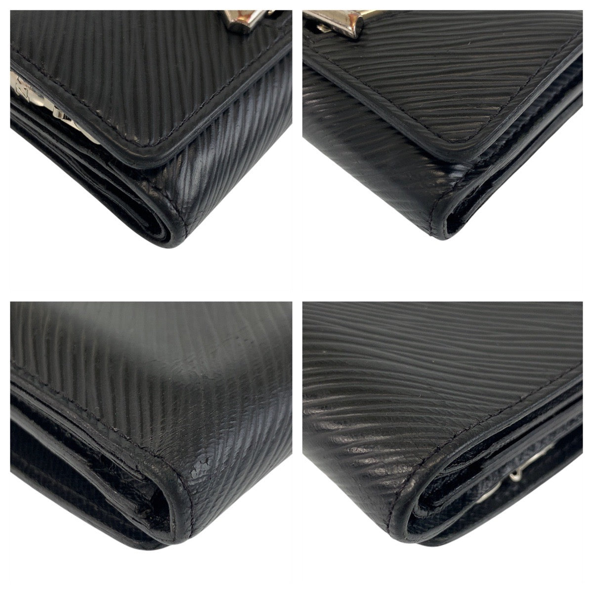17240
LOUIS VUITTON ルイヴィトン エピ ポルトフォイユ ツイスト ノワール ブラック 黒 シルバー金具 レザー M63322 折財布 コンパクトウォレット  レディース
