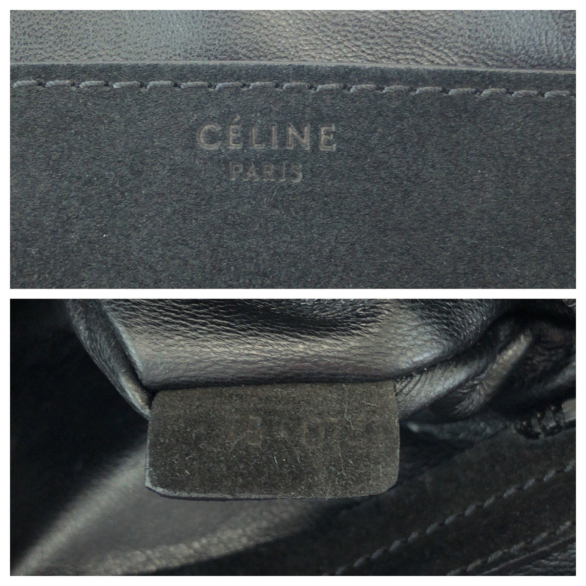 17241
CELINE セリーヌ ラゲージ ファントム ブラック 黒 ブラック金具 スウェード / レザー トートバッグ ハンドバッグ ショルダーバッグ レディース AB58