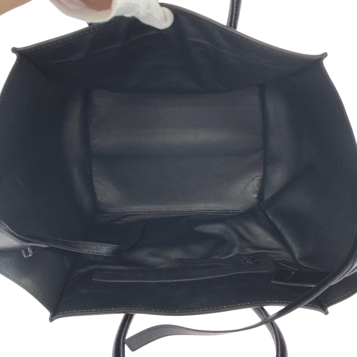 17241
CELINE セリーヌ ラゲージ ファントム ブラック 黒 ブラック金具 スウェード / レザー トートバッグ ハンドバッグ ショルダーバッグ レディース AB58