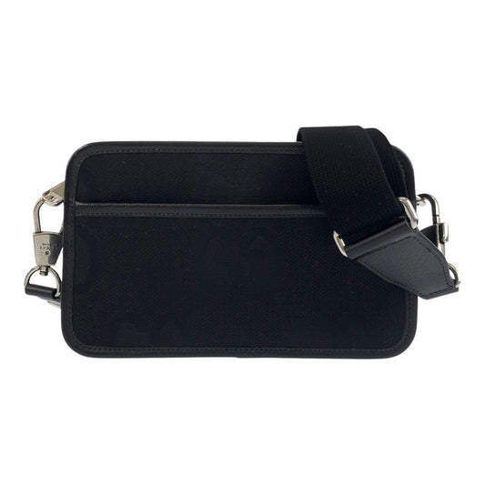 17243
GUCCI グッチ ジャンボGG ブラック 黒 シルバー金具 キャンバス / レザー 696075 ショルダーバッグ ポシェット 男女兼用  メンズ A120