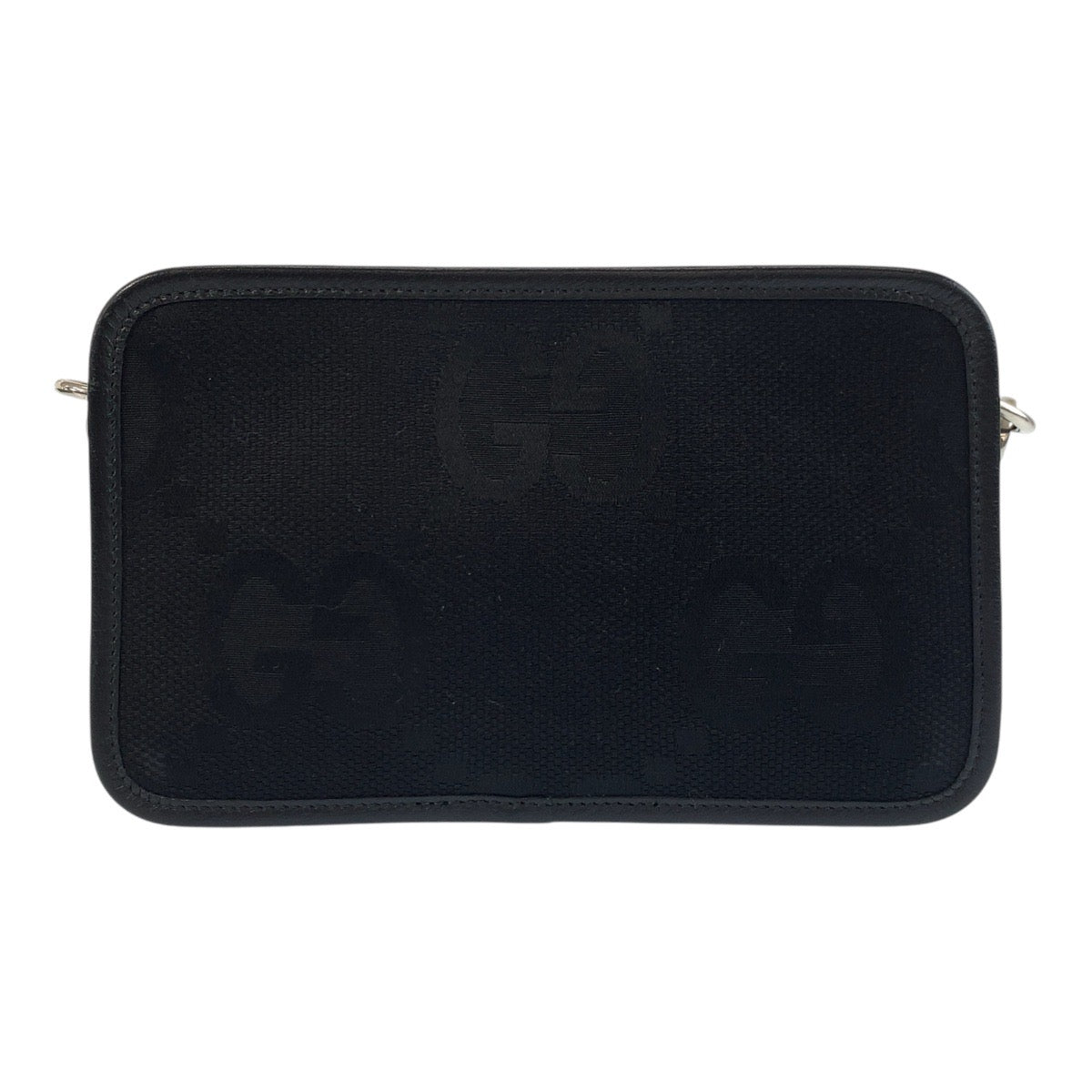 17243
GUCCI グッチ ジャンボGG ブラック 黒 シルバー金具 キャンバス / レザー 696075 ショルダーバッグ ポシェット 男女兼用  メンズ A120