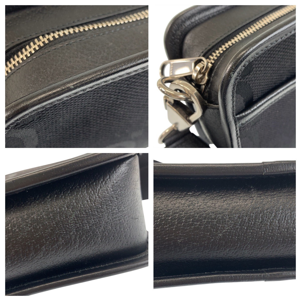 17243
GUCCI グッチ ジャンボGG ブラック 黒 シルバー金具 キャンバス / レザー 696075 ショルダーバッグ ポシェット 男女兼用  メンズ A120