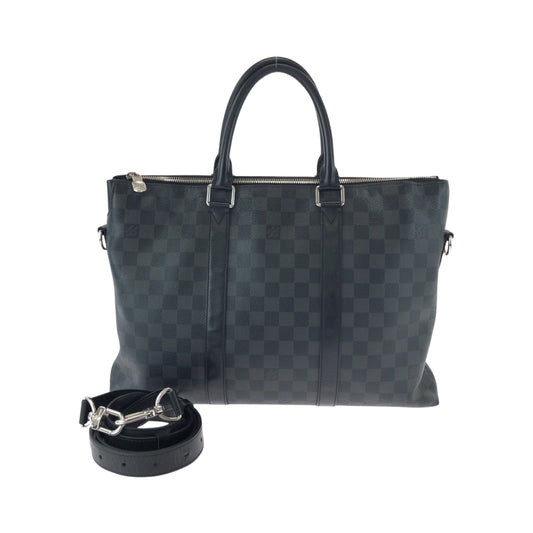 17246
LOUIS VUITTON ルイヴィトン ダミエ グラフィット アントン ブラック 黒 グレー シルバー金具 PVC N40024 ショルダーバッグ ビジネスバッグ 2way  メンズ ABP75