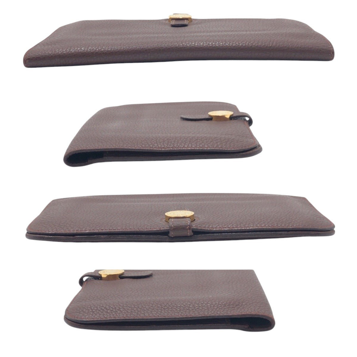 17248
HERMES エルメス ドゴンM ブラウン ゴールド金具 トゴ 長財布 ロングウォレット 男女兼用 □A刻印  レディース ABP55