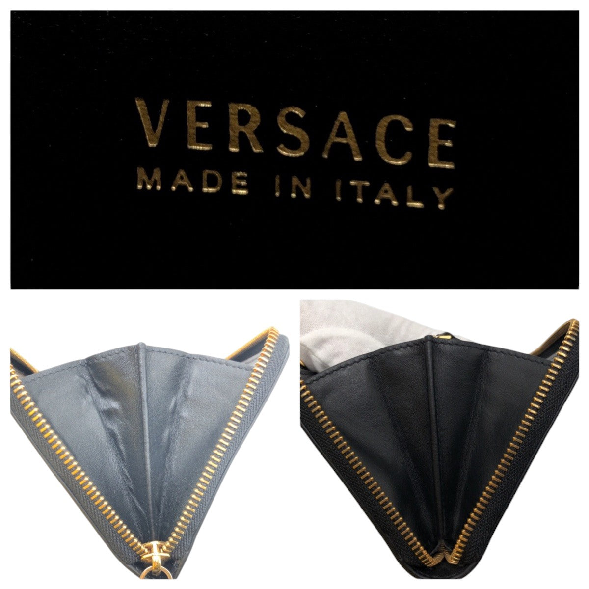 17252
VERSACE ヴェルサーチ ブラック ピンク レザー 長財布 ロングウォレット レディース ABP32