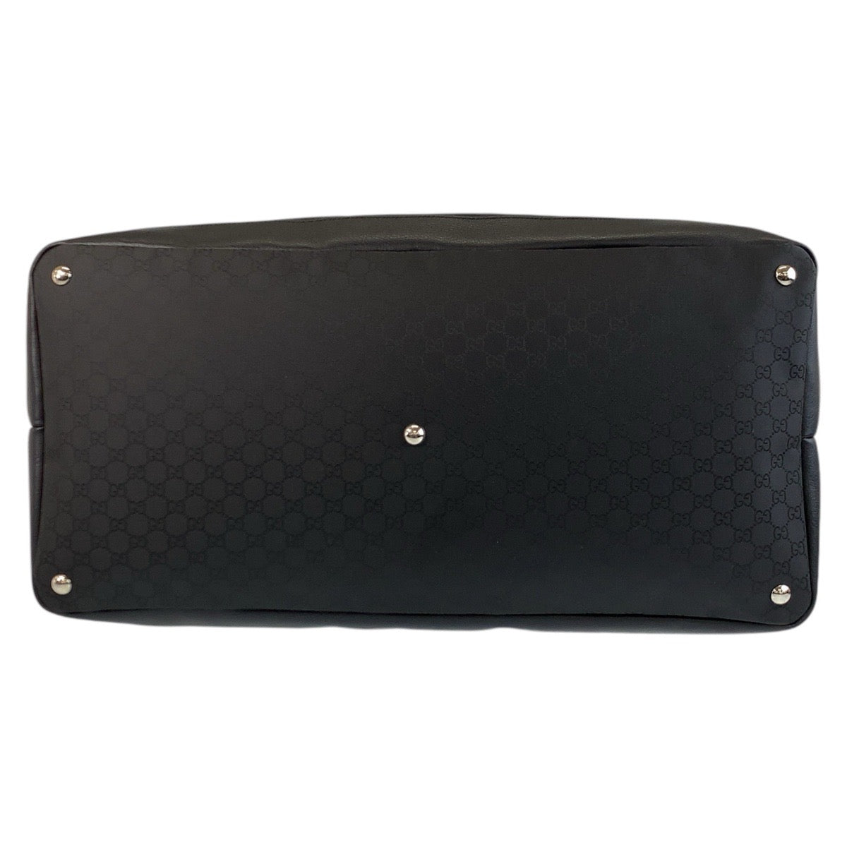 17259
GUCCI グッチ ブラック 黒 シルバー金具 GGキャンバス / レザー 105669 ショルダーバッグ ボストンバッグ  メンズ ABP54