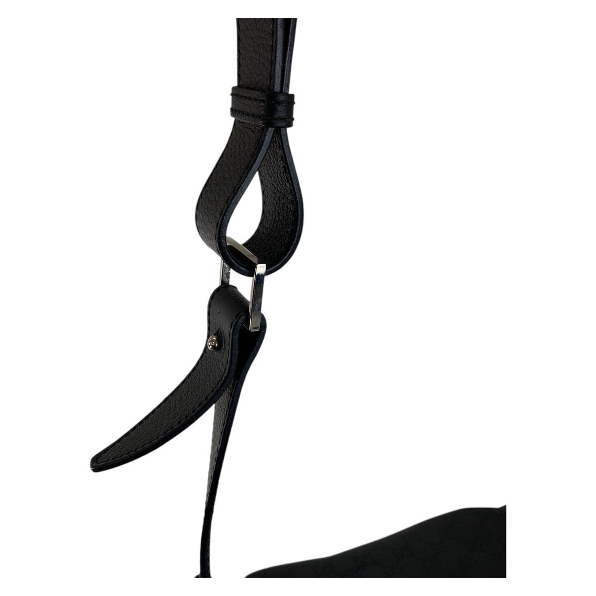 17259
GUCCI グッチ ブラック 黒 シルバー金具 GGキャンバス / レザー 105669 ショルダーバッグ ボストンバッグ  メンズ ABP54