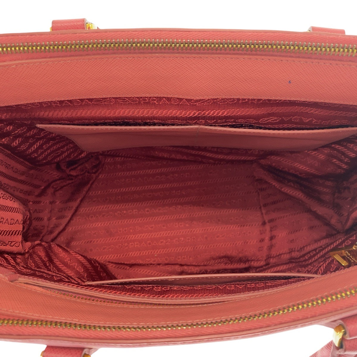 17262
PRADA Saffiano Pink Gold Hardware Leather Tote Bag Handbag Shoulder Bag 2WAY Ladies AB65