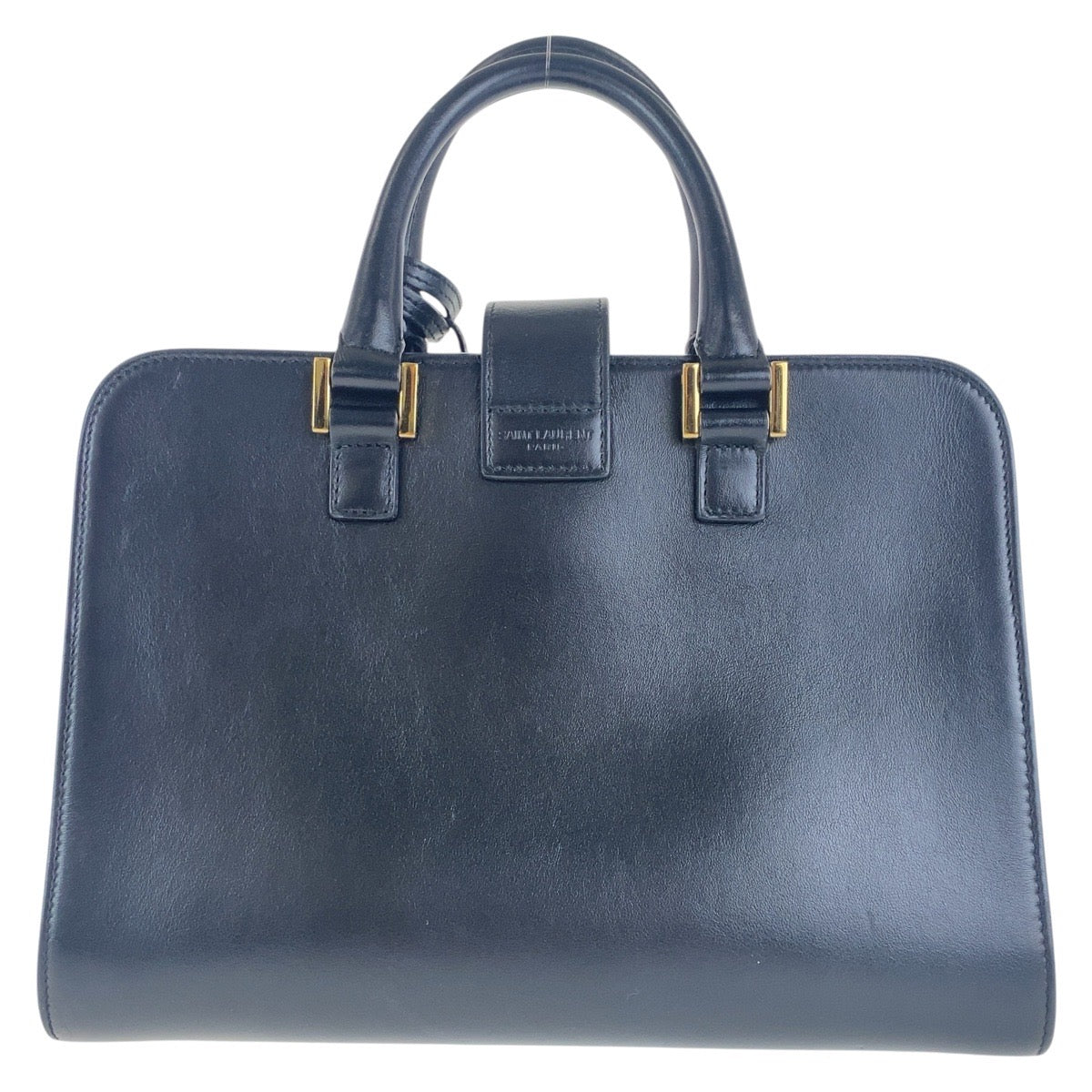 17267
YVES SAINT LAURENT イヴ サンローラン YSL カサンドラ ブラック 黒 ゴールド金具 レザー 568853 トートバッグ ハンドバッグ  レディース ABP78