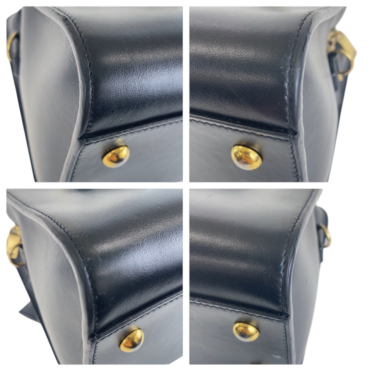 17267
YVES SAINT LAURENT イヴ サンローラン YSL カサンドラ ブラック 黒 ゴールド金具 レザー 568853 トートバッグ ハンドバッグ  レディース ABP78