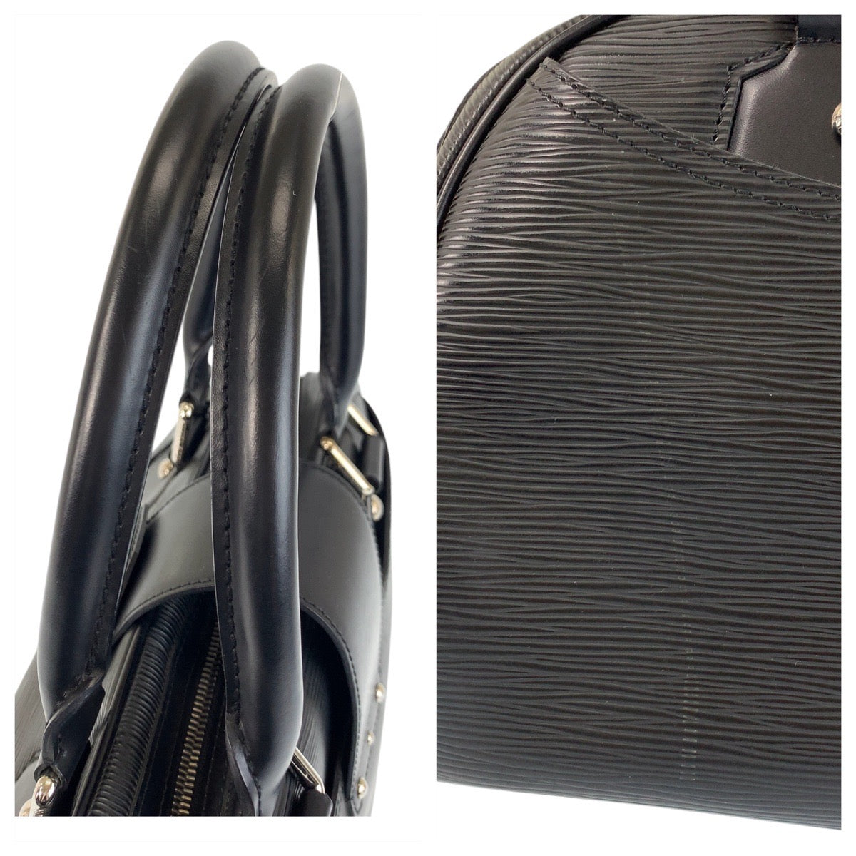 17278
LOUIS VUITTON ルイヴィトン エピ ボーリング モンテーニュGM ブラック 黒 シルバー金具 レザー M59312 ハンドバッグ ショルダーバッグ レディース ABP60