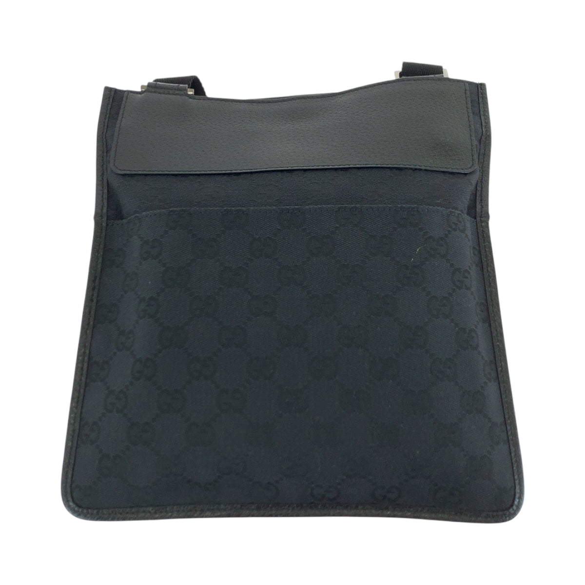 17281
GUCCI グッチ ブラック 黒 シルバー金具 GGキャンバス 27639 ショルダーバッグ サコッシュ  メンズ A43
