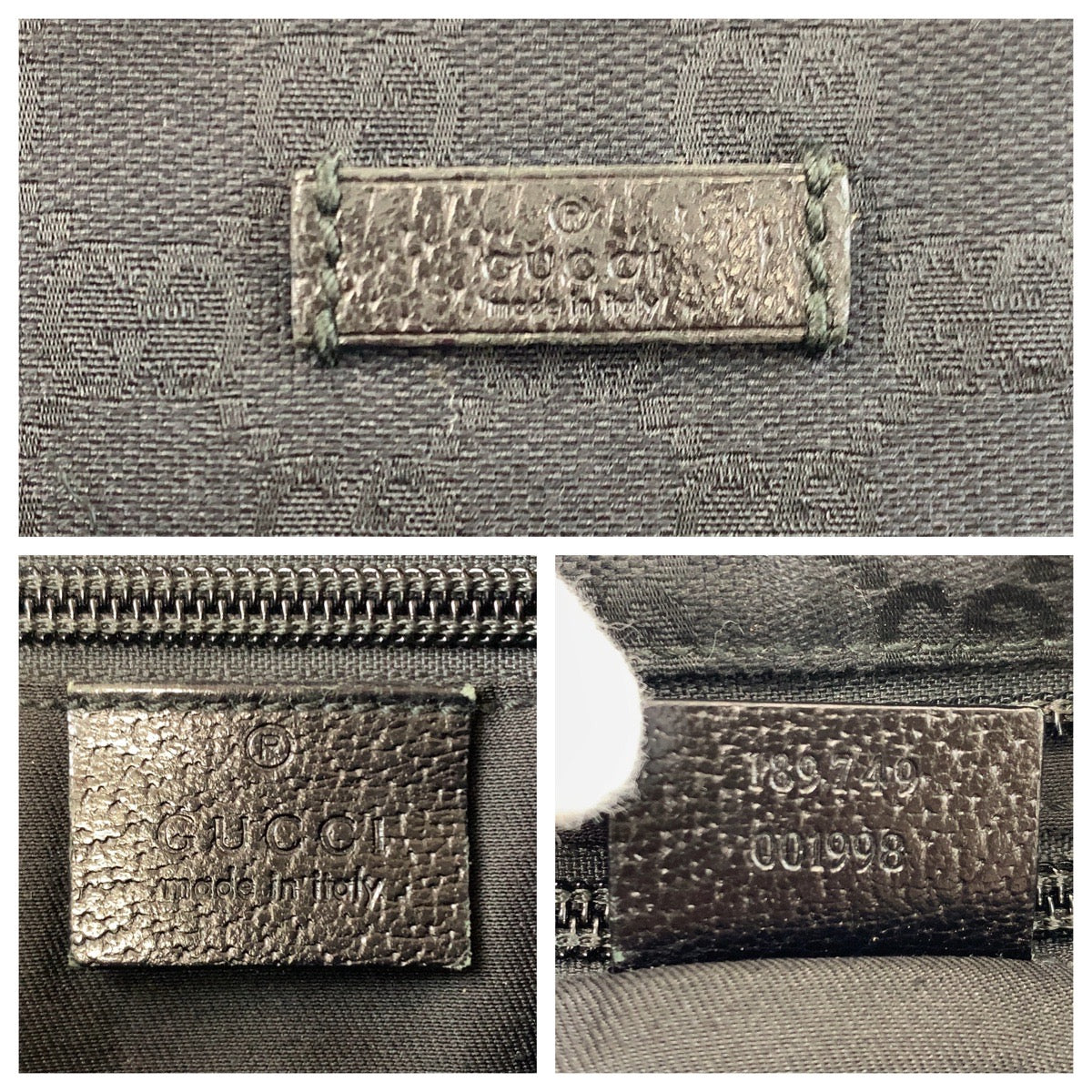 17283
GUCCI グッチ シェリーライン ブラック 黒 シルバー金具 GGキャンバス / レザー 189749 ショルダーバッグ ポシェット レディース A56