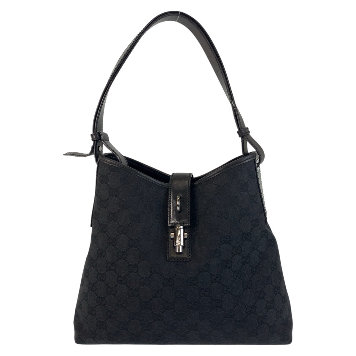 17286
GUCCI グッチ ニュージャッキー ブラック 黒 シルバー金具 GGキャンバス / レザー 110291 ホーボー ショルダーバッグ  レディース ABP52