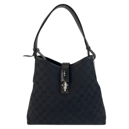 17286
GUCCI グッチ ニュージャッキー ブラック 黒 シルバー金具 GGキャンバス / レザー 110291 ホーボー ショルダーバッグ  レディース ABP52