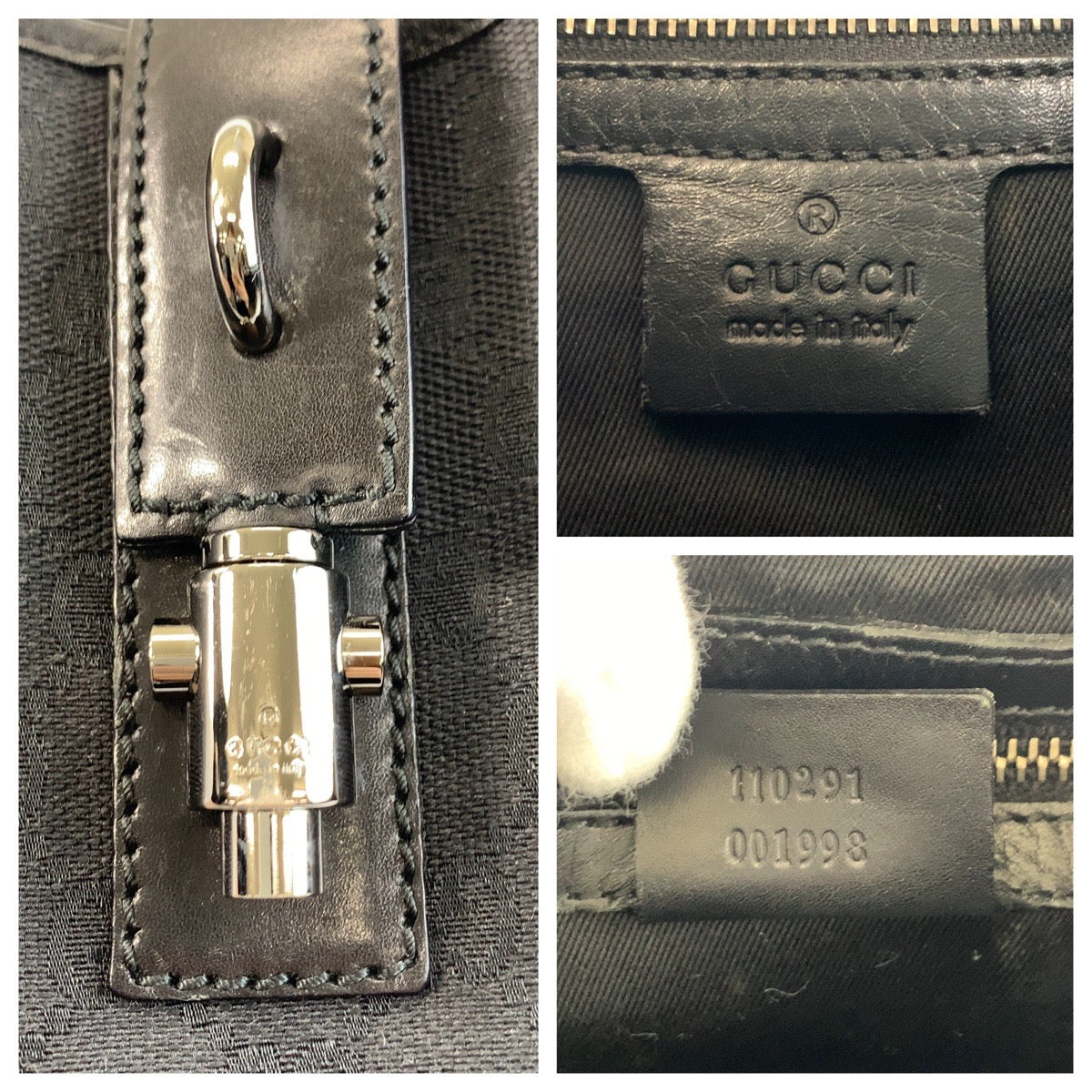 17286
GUCCI グッチ ニュージャッキー ブラック 黒 シルバー金具 GGキャンバス / レザー 110291 ホーボー ショルダーバッグ  レディース ABP52
