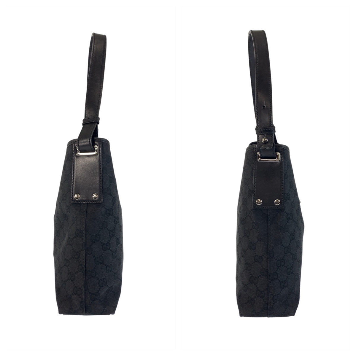 17286
GUCCI グッチ ニュージャッキー ブラック 黒 シルバー金具 GGキャンバス / レザー 110291 ホーボー ショルダーバッグ  レディース ABP52