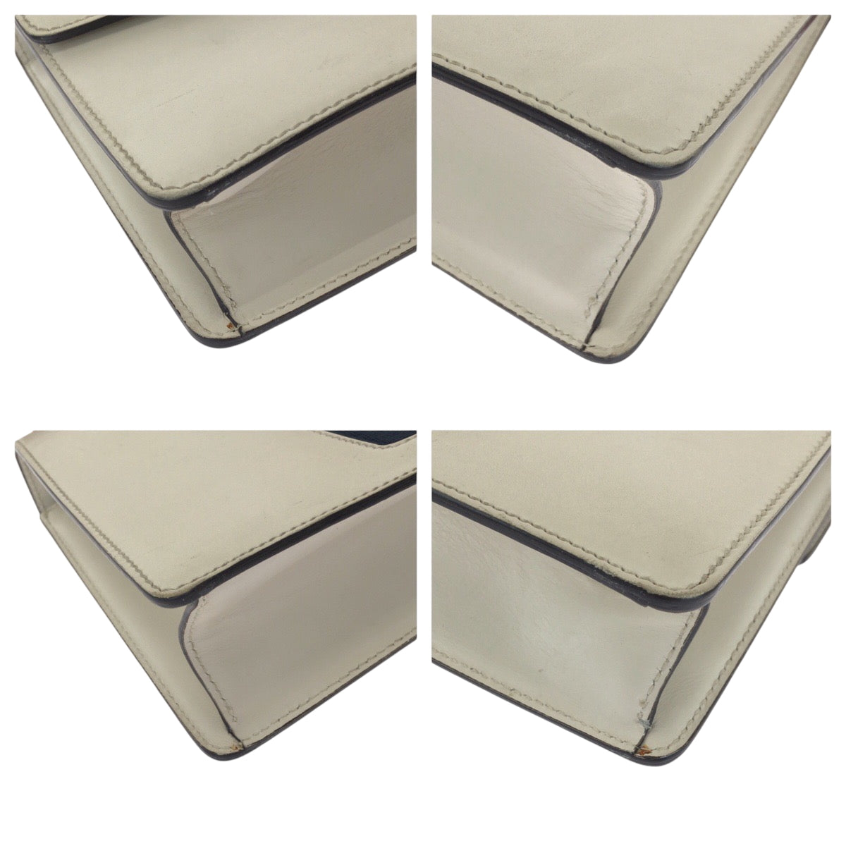 17287
GUCCI グッチ シェリーライン シルヴィ ホワイト グリーン レッド ゴールド金具 レザー 421882 ショルダーバッグ 肩掛け  レディース AB65