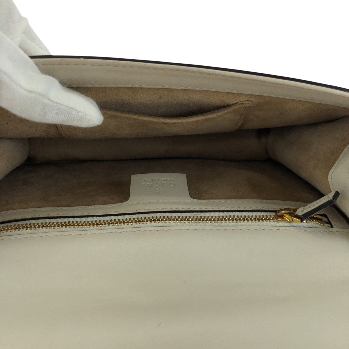 17287
GUCCI グッチ シェリーライン シルヴィ ホワイト グリーン レッド ゴールド金具 レザー 421882 ショルダーバッグ 肩掛け  レディース AB65