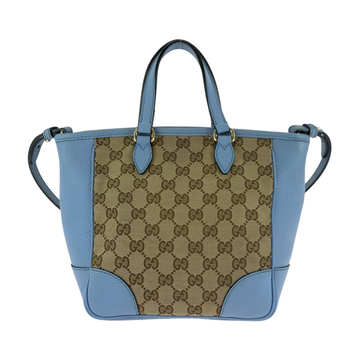 17288
GUCCI Beige Blue Gold Hardware GG Canvas / Leather 449241 Tote Bag Handbag Shoulder Bag 2way Women's ABP66