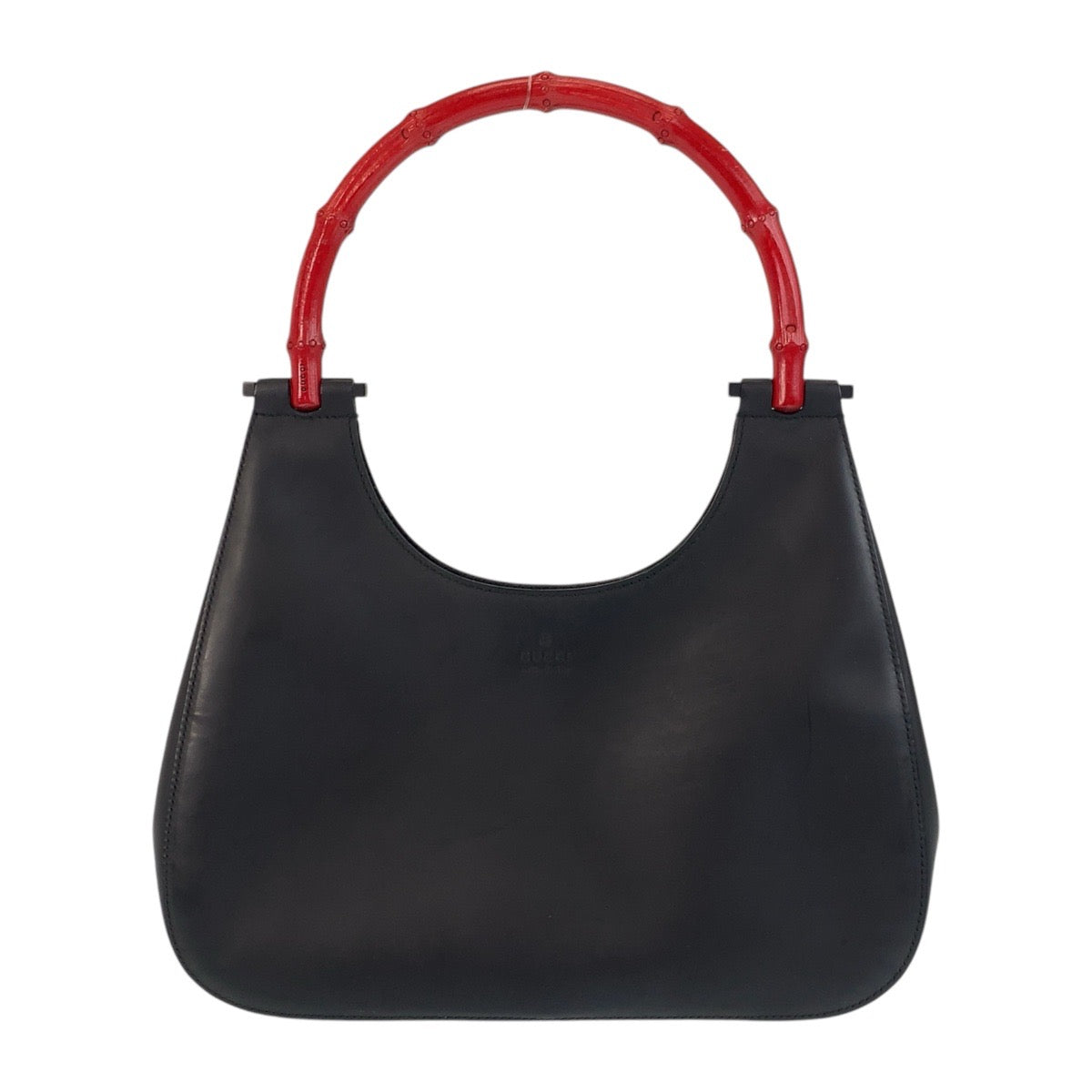 17292
GUCCI グッチ バンブー ブラック 黒 レッド レザー 001 3761 ショルダーバッグ  レディース AB32