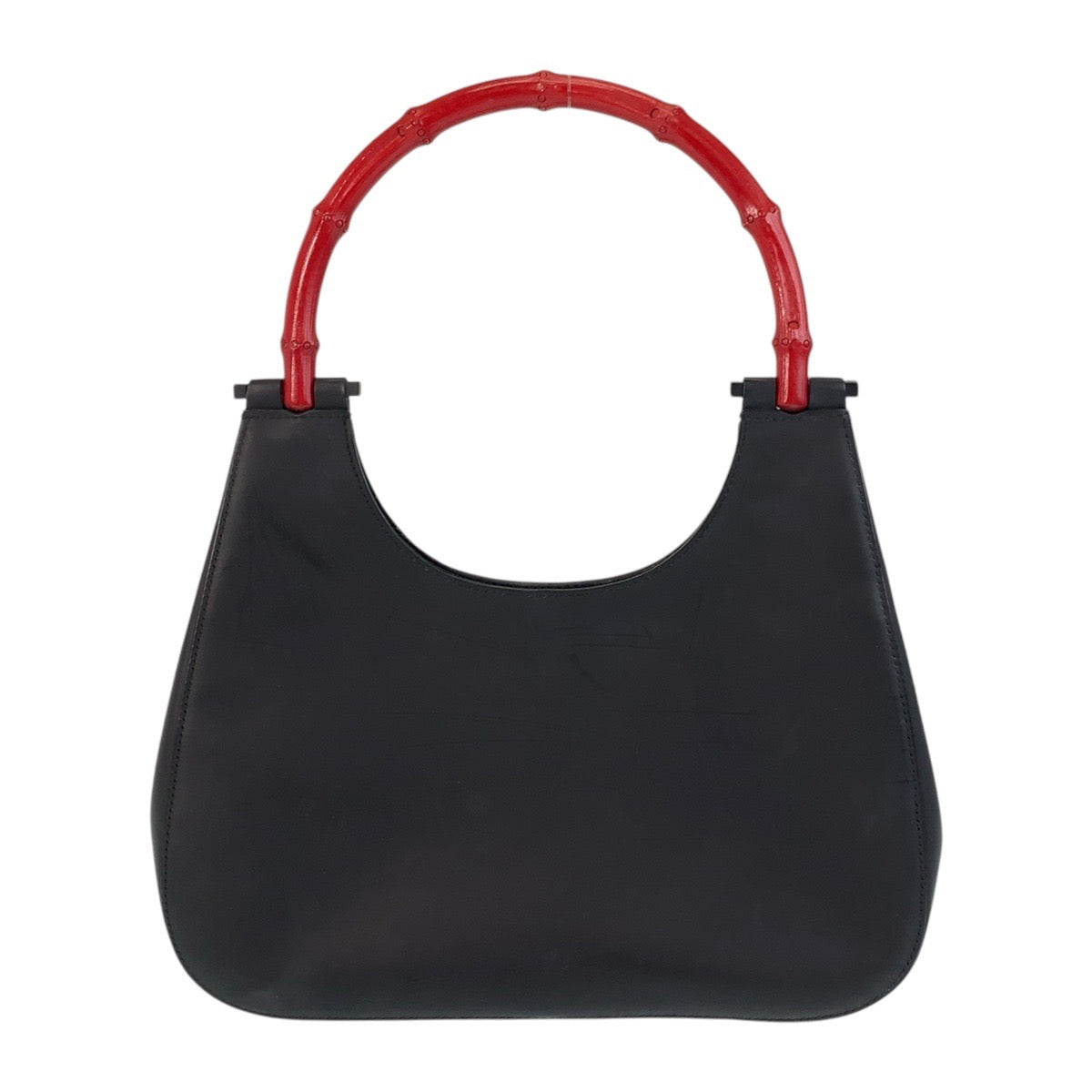 17292
GUCCI グッチ バンブー ブラック 黒 レッド レザー 001 3761 ショルダーバッグ  レディース AB32