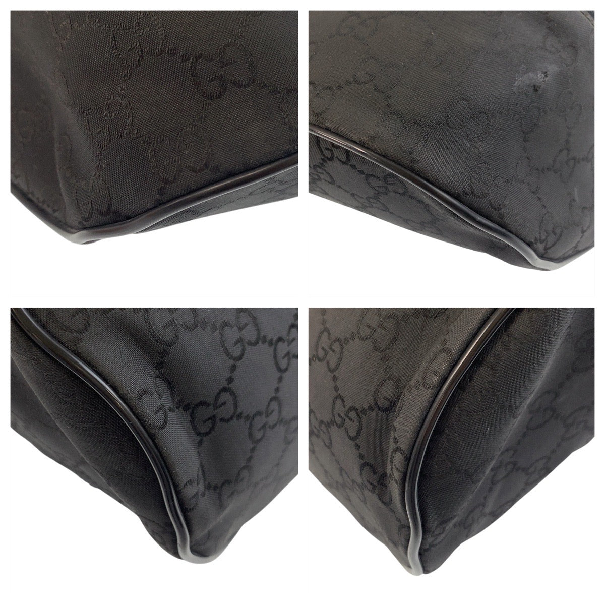 17293
GUCCI グッチ ブラック 黒 シルバー金具 GGキャンバス 449182 ボディバッグ バムバッグ  メンズ AB52