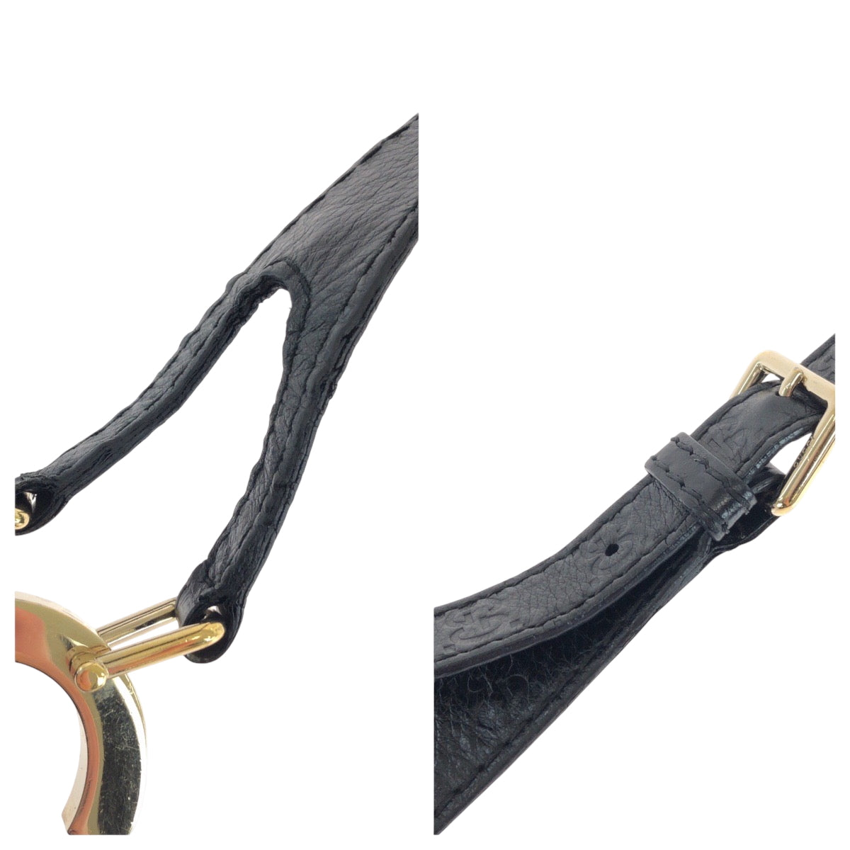 17294
GUCCI グッチ グッチシマ ブラック 黒 ゴールド金具 レザー 203503 ショルダーバッグ トートバッグ  レディース AB40