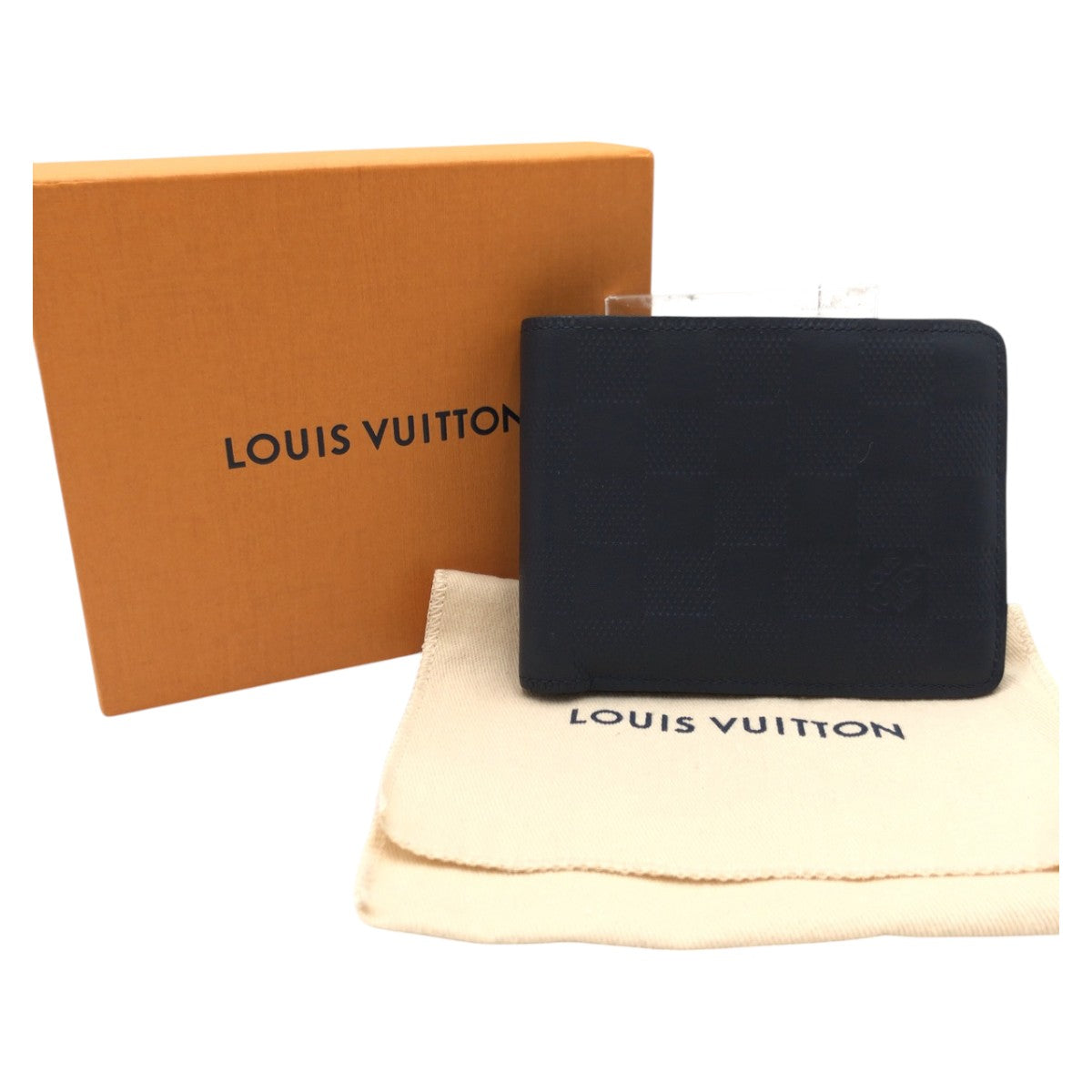 17295
LOUIS VUITTON ルイヴィトン ダミエ アンフィニ ポルトフォイユ ミュルティプル ネイビー コスモス PVC N63123 二つ折り財布 折財布 コンパクトウォレット  メンズ