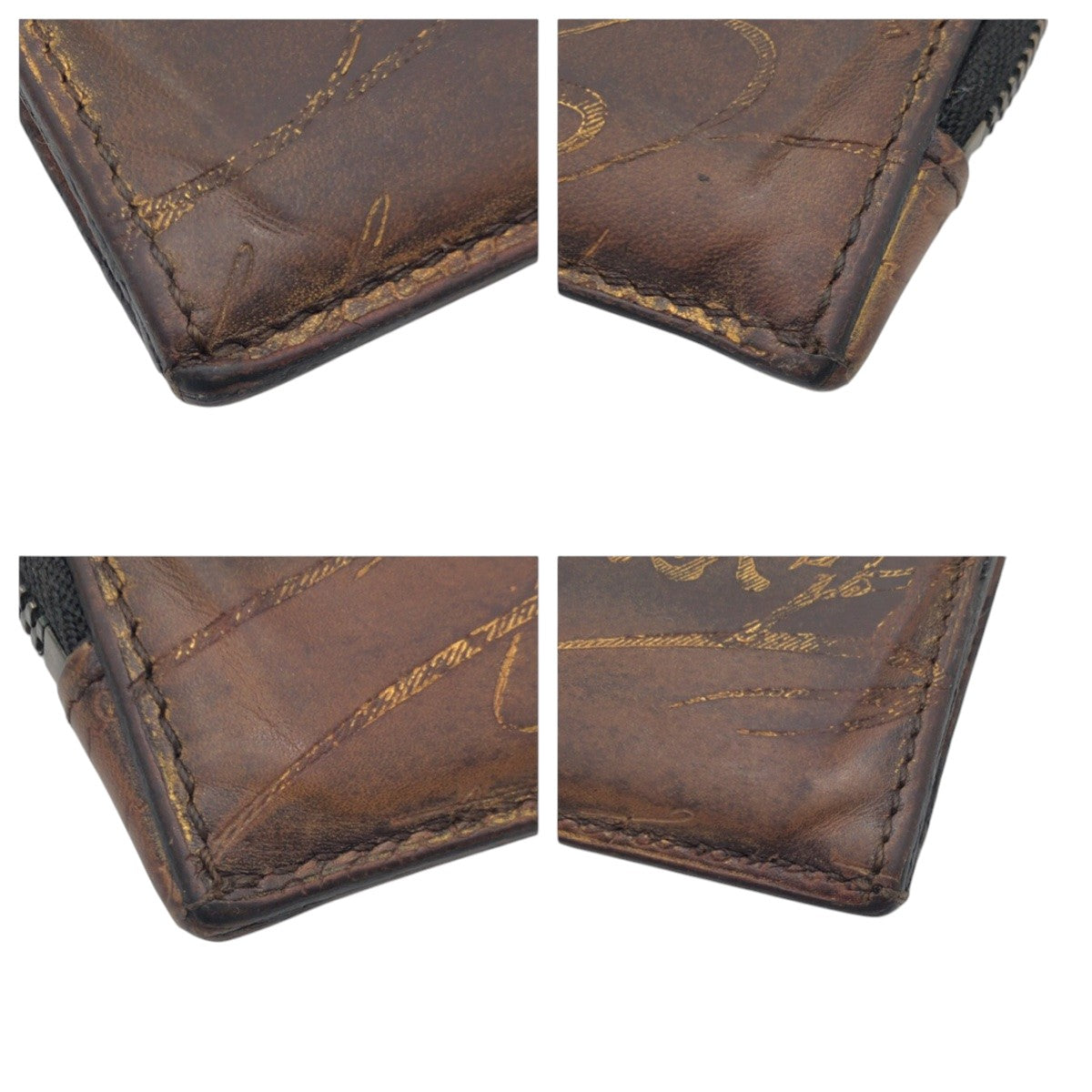 17297
Berluti ベルルッティ コア ロジック ブラウン レザー コインケース 小銭入れ フラグメントケース  カードケース  メンズ ABP39