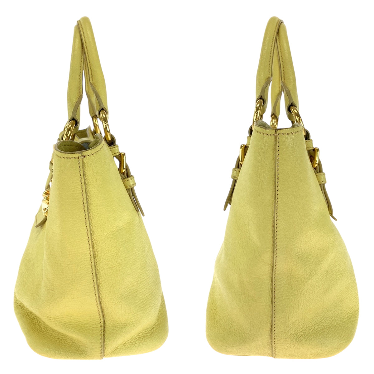 17298
Miu Miu ミュウ ミュウ マドラス イエロー ゴールド金具 レザー 197 B ショルダーバッグ ハンドバッグ 2way  レディース ABP63