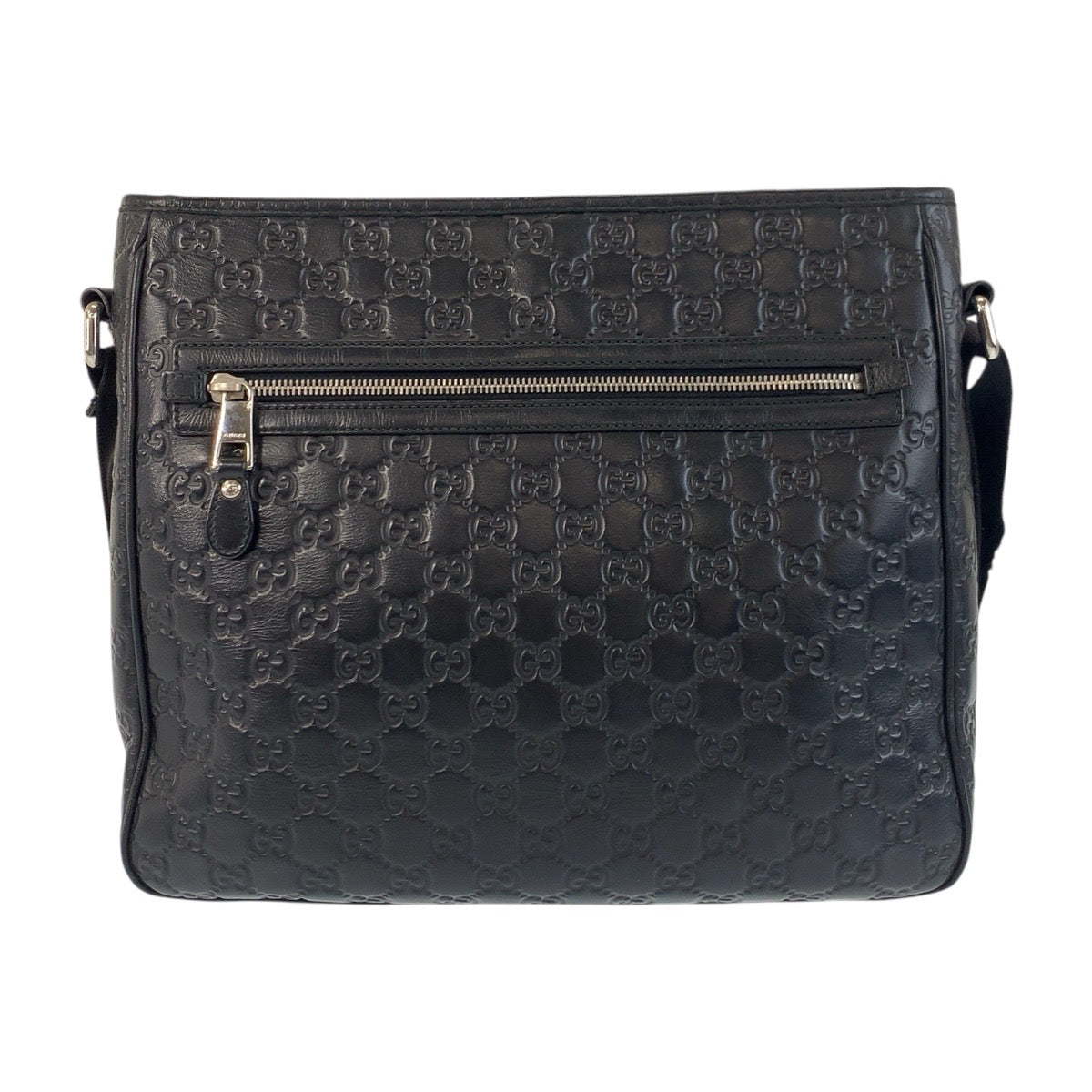 17300
GUCCI グッチ シェリーライン グッチシマ ブラック 黒 シルバー金具 レザー 322080 ショルダーバッグ メッセンジャーバッグ  メンズ ABP58