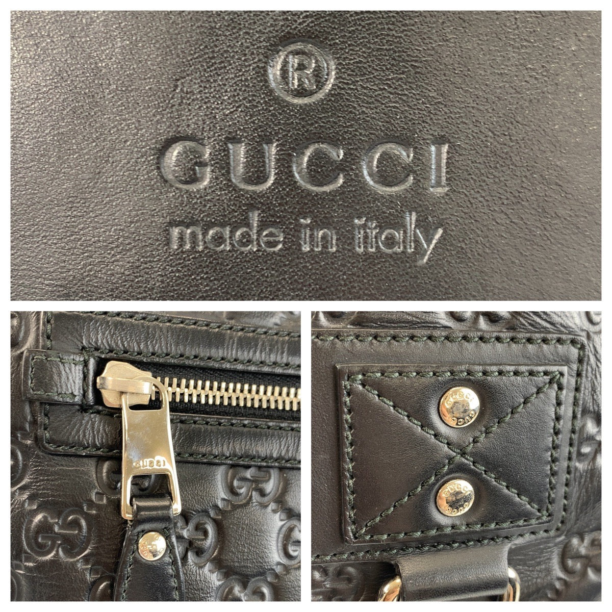 17300
GUCCI グッチ シェリーライン グッチシマ ブラック 黒 シルバー金具 レザー 322080 ショルダーバッグ メッセンジャーバッグ  メンズ ABP58