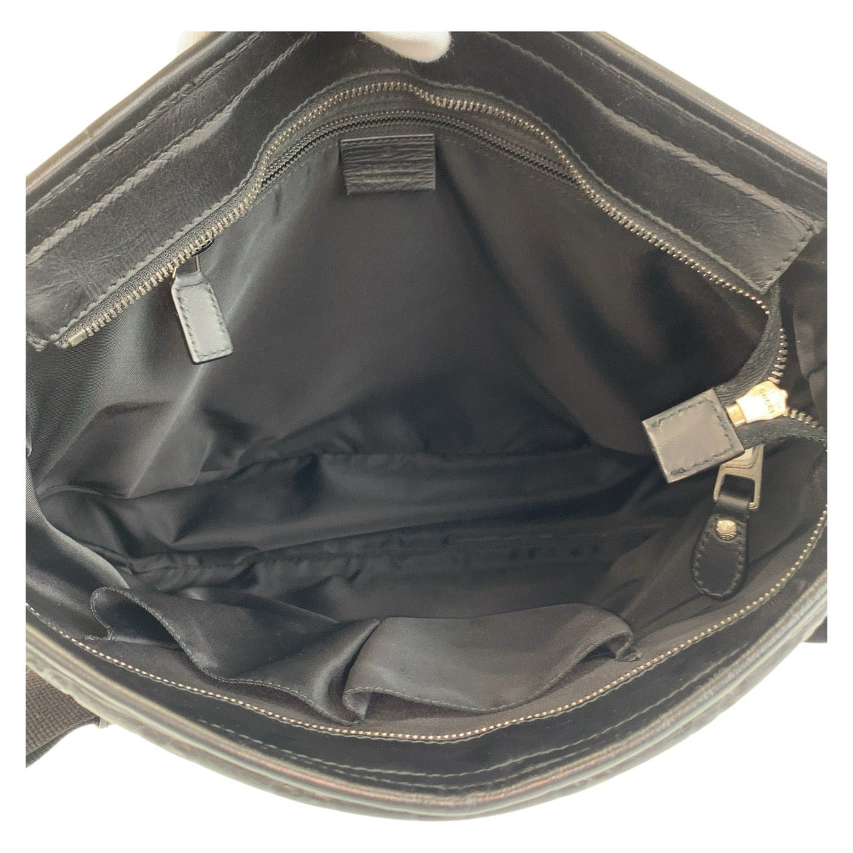 17300
GUCCI グッチ シェリーライン グッチシマ ブラック 黒 シルバー金具 レザー 322080 ショルダーバッグ メッセンジャーバッグ  メンズ ABP58