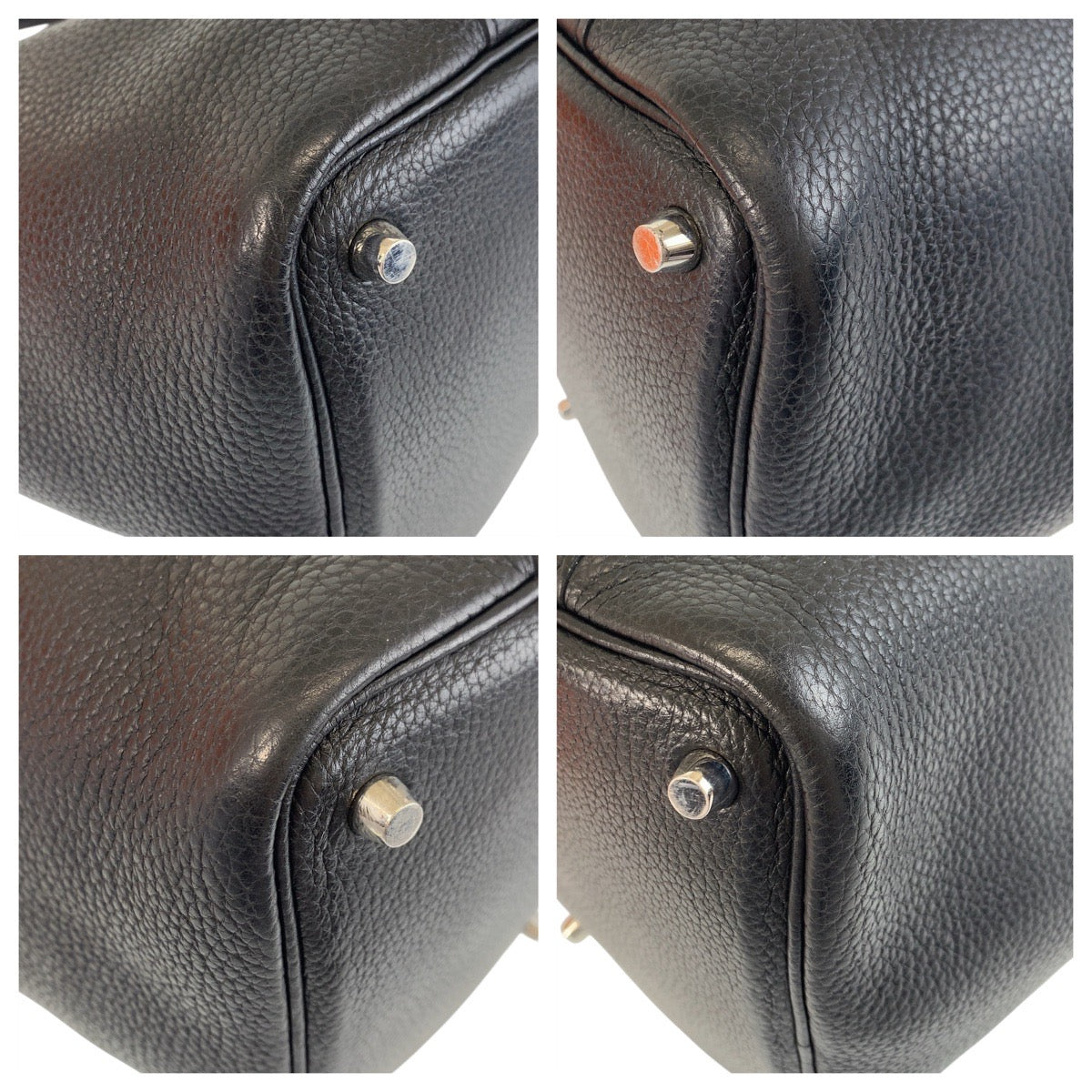 17302
HERMES エルメス ピコタンロックPM ブラック 黒 シルバー金具 トリヨンクレマンス ハンドバッグ □P刻印 レディース ABP500