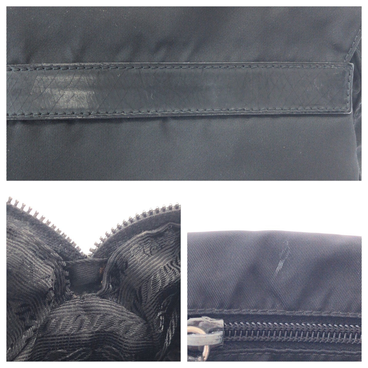 17303
PRADA プラダ テスート 三角ロゴプレート ブラック 黒 シルバー金具 ナイロン 50 斜め掛け ショルダーバッグ 男女兼用 レディース AB33